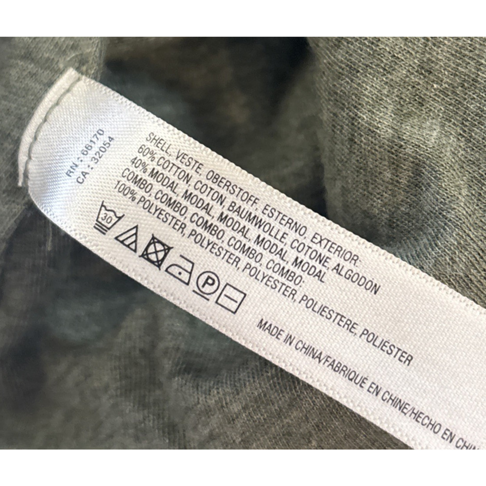 Saturday Sunday Anthropologie Quilted Jacket Green XS Waterfall Collar Full Zip - Picture 9 of 9